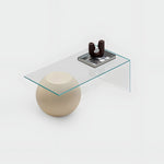 Load image into Gallery viewer, Yoon Coffee Table with clear glass top, a modern statement piece perfect for stylish interiors.
