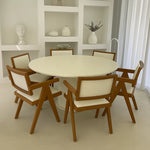 Load image into Gallery viewer, Classic wood frame dining chair, perfect for adding sophistication to your dining space.
