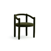 The Stewy black accent chair with a sleek and modern design, perfect for contemporary interiors.