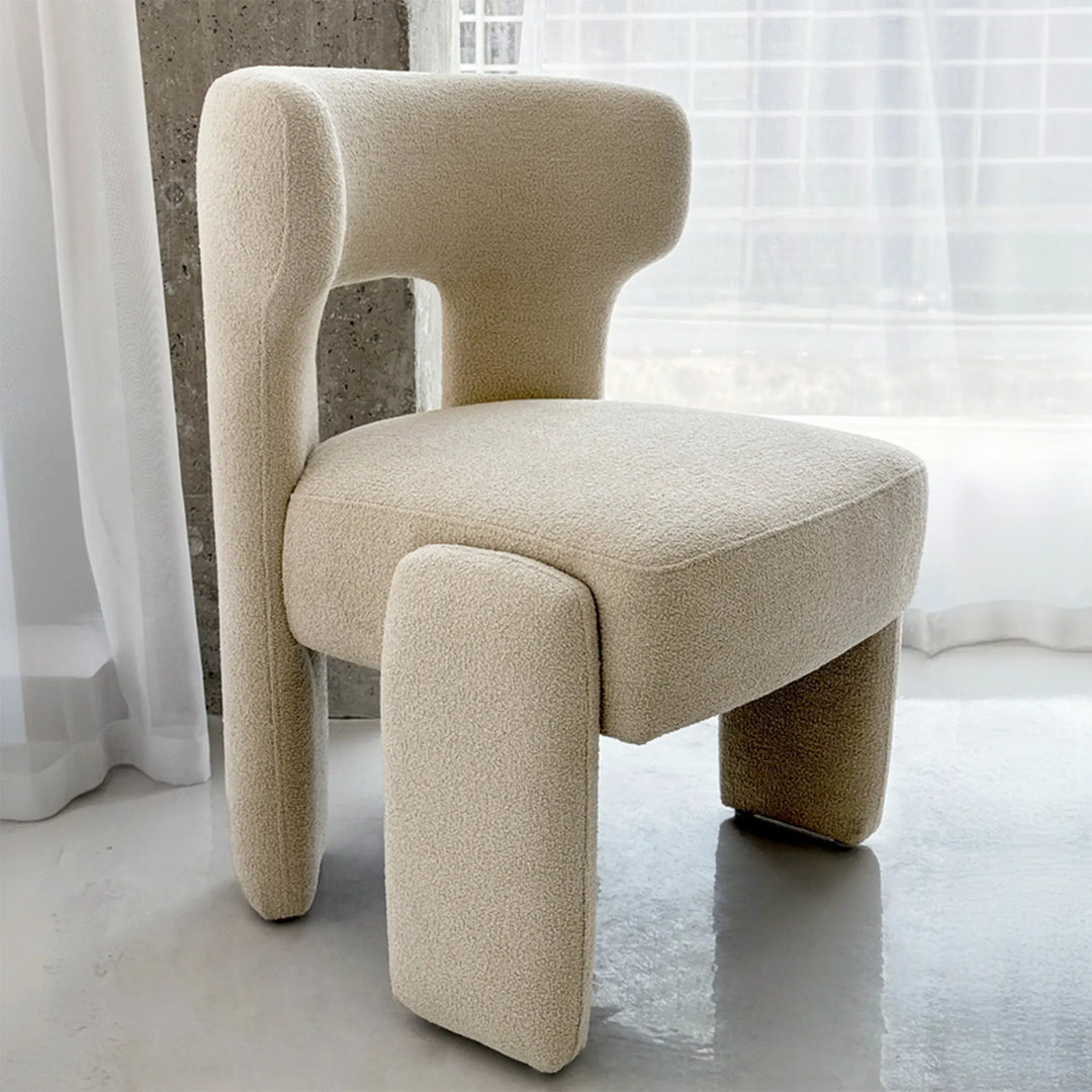 Soft foam dining chair with a stylish design, blending effortlessly into a modern dining room decor.