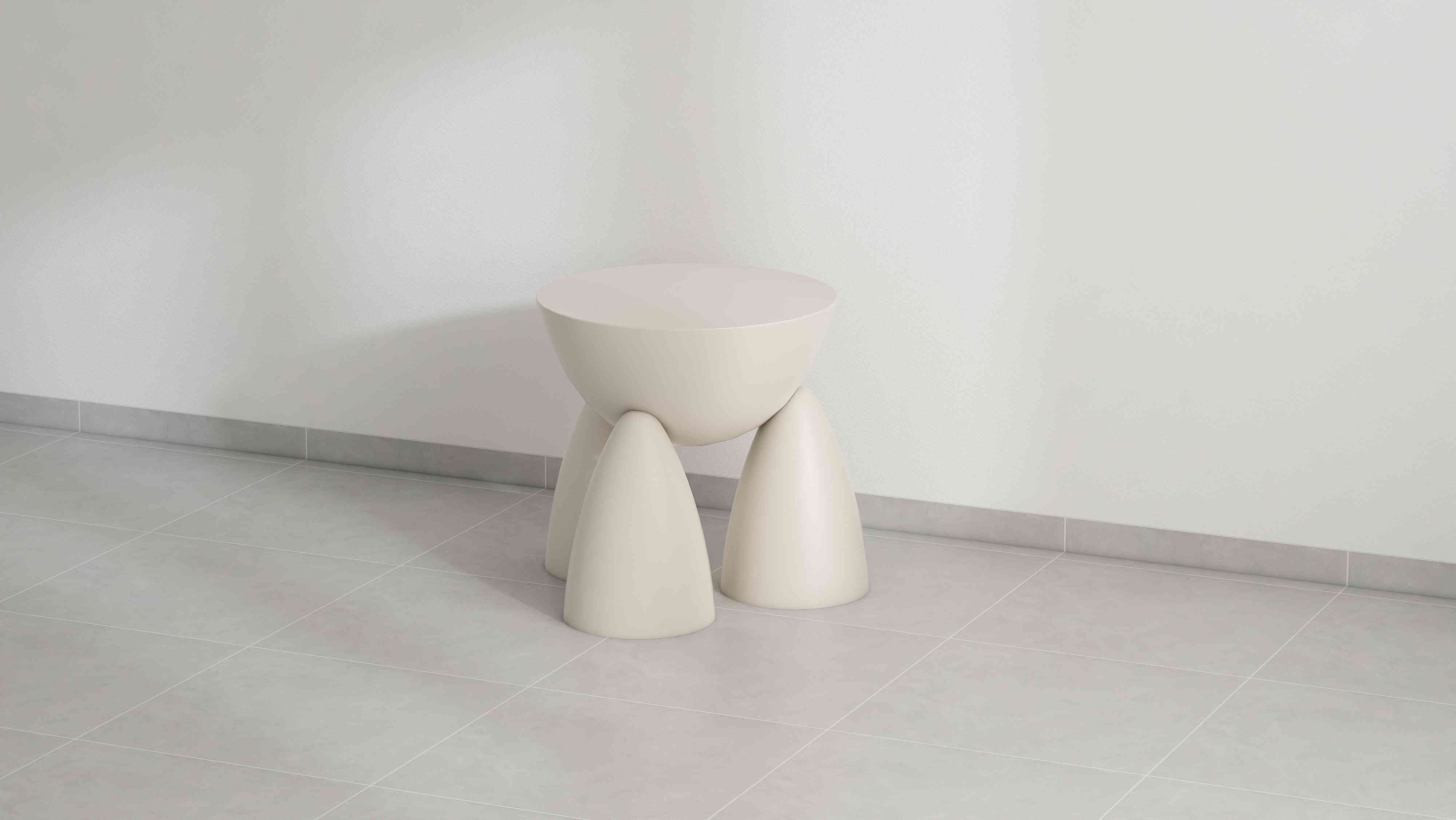 The Rodney Side Table in Microplaster