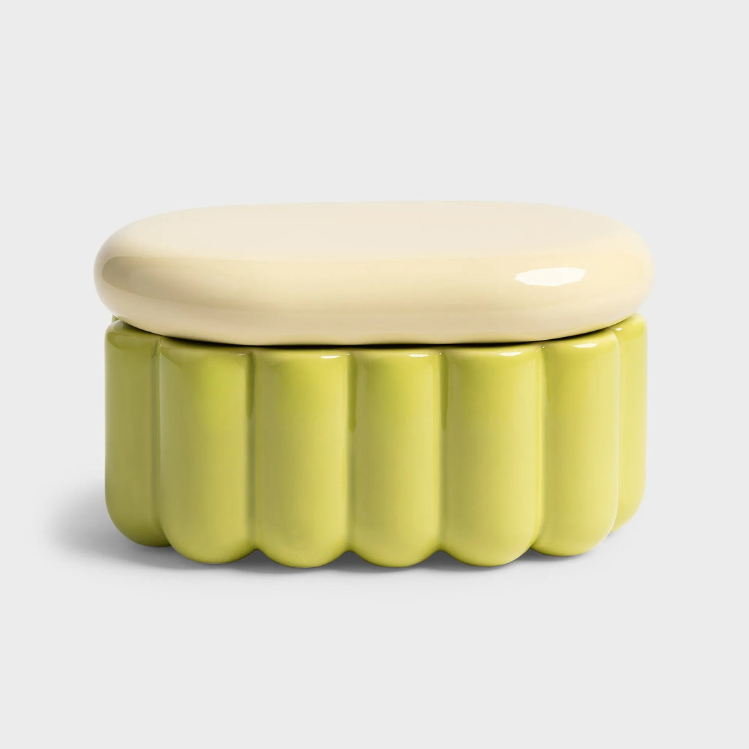 Charlo Jar Pear Green - Dolomite Kitchen Storage Jar with Silicone Seal