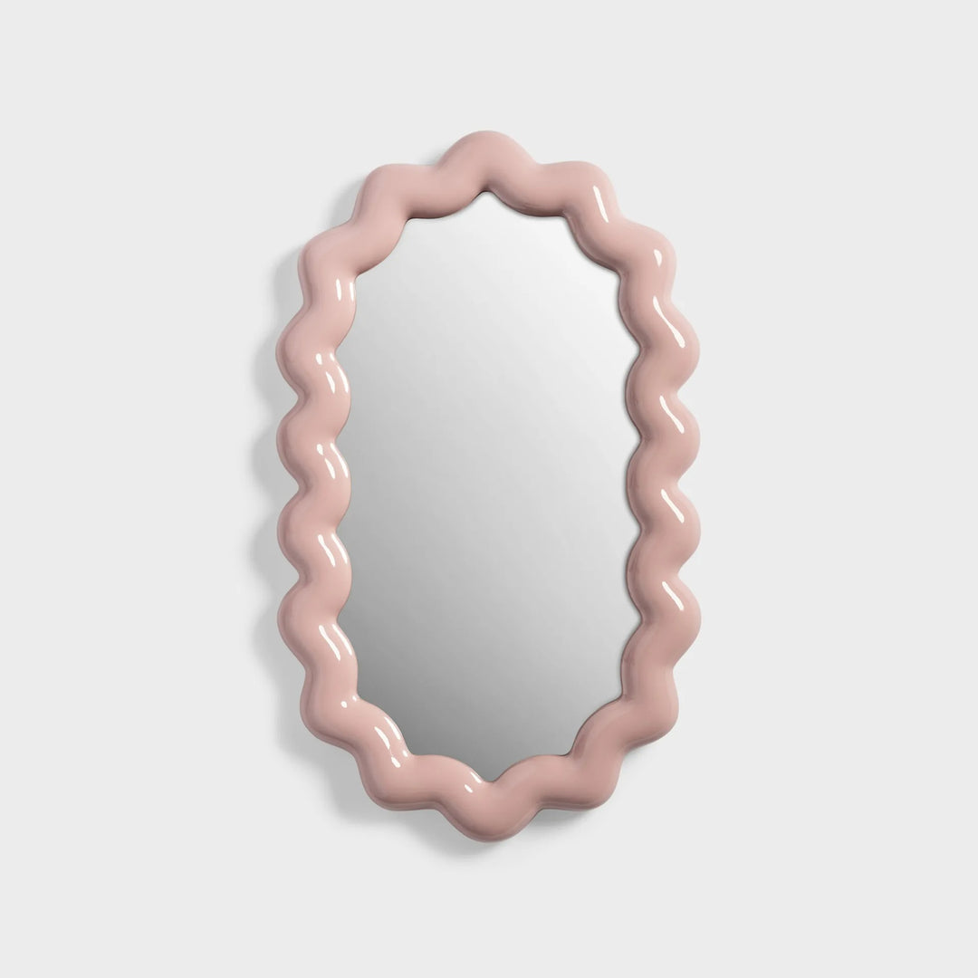 Mirror Zigzag Blush Pink - Decorative Polyresin Wall Mirror