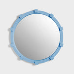 Load image into Gallery viewer, Chunk Mirror Small Blue - Pine Wood Decorative Folk Style Wall Mirror