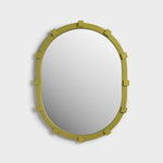 Load image into Gallery viewer, Chunk Mirror Oval Green - Pine Wood Decorative Folk Style Wall Mirror