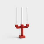 Load image into Gallery viewer, Candle Holder Chunk Large Red - Aluminium Decorative Folk Style Candle Holder
