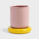 Load image into Gallery viewer, Planter Churros Pink – Stoneware Decorative Planter with Colorful Design