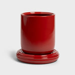 Load image into Gallery viewer, Planter Churros Burgundy – Stoneware Decorative Planter with Textured Design