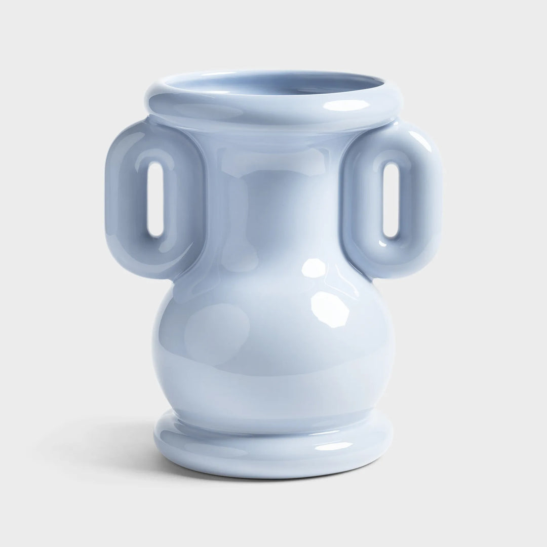 Amfora Vase Blue – Stoneware Decorative Vase with Classic Greek Inspired Design