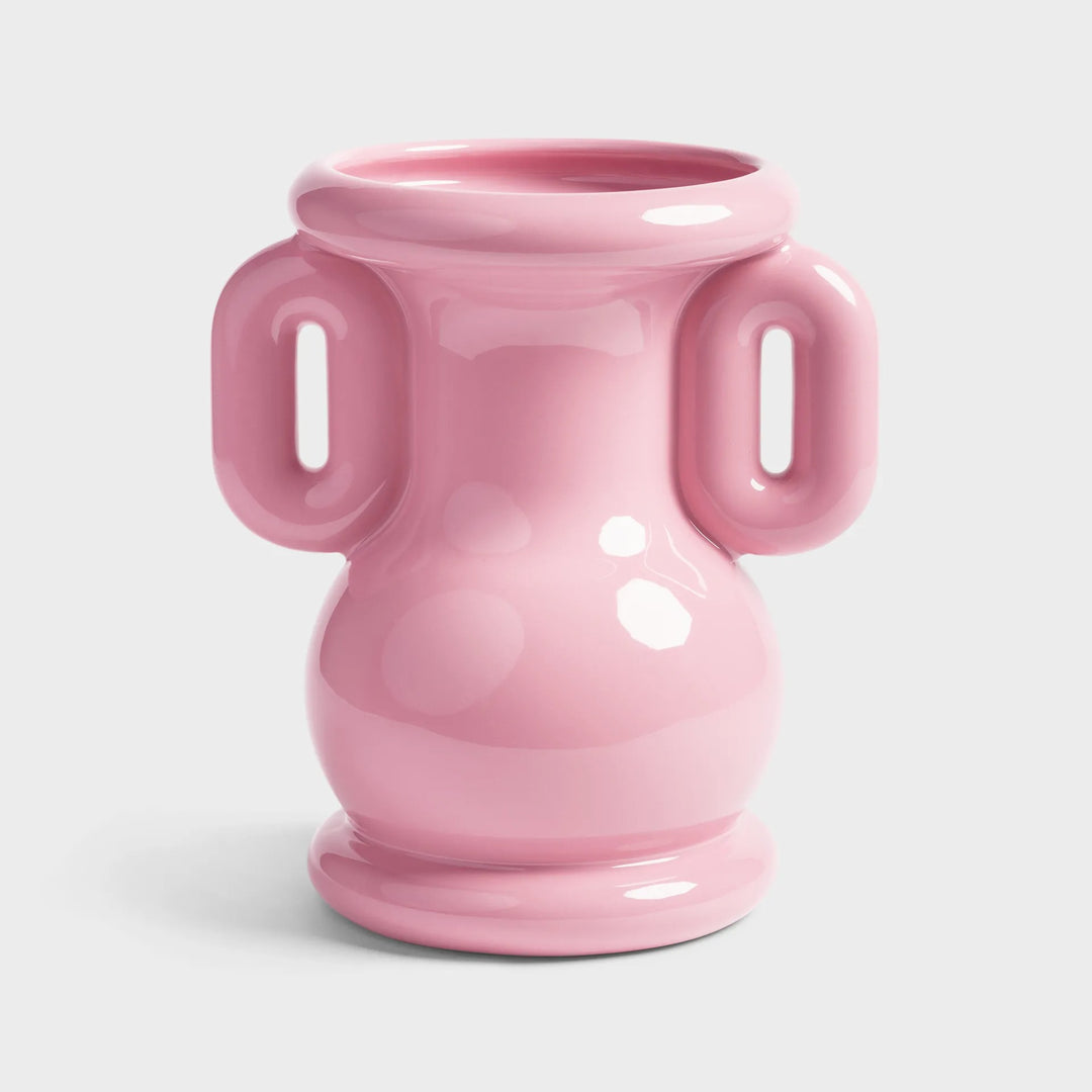 Amfora Vase Pink – Stoneware Decorative Vase with Classic Greek Inspired Design