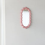 Load image into Gallery viewer, Mirror Zigzag Blush Pink - Decorative Polyresin Wall Mirror