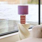 Load image into Gallery viewer, Table Lamp Grid – Decorative Stoneware Lamp