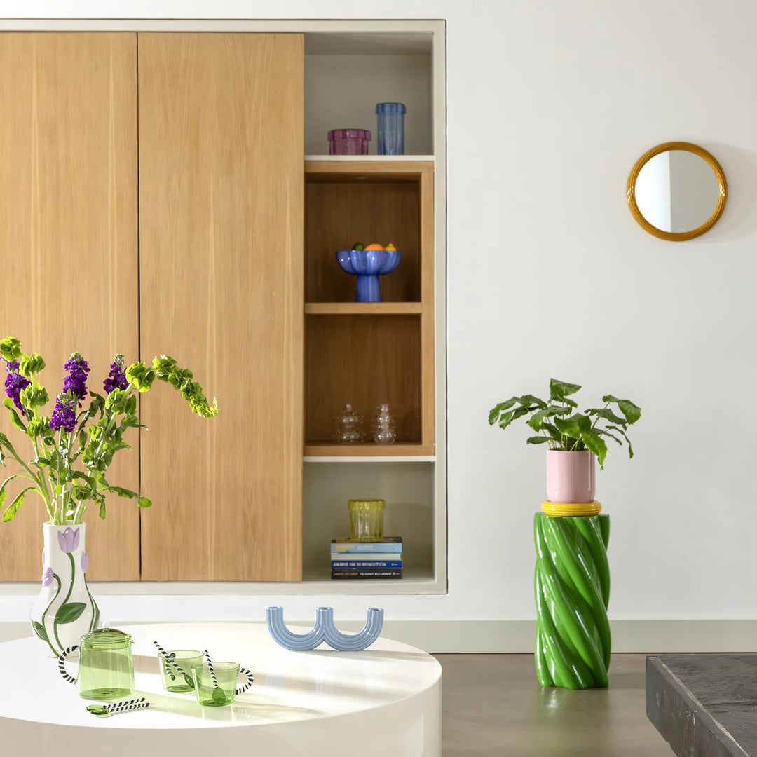Mirror Churros Ocher Brown - Decorative Polyresin Wall Mirror