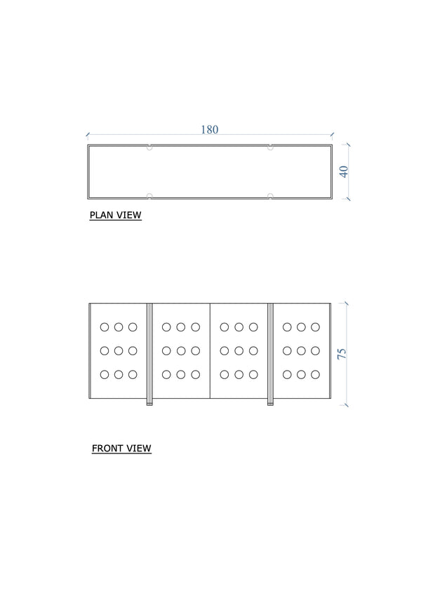 The Jeanie Sideboard in Brushes Stainless Steel