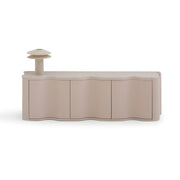 The Kelly black TV unit with a sleek, modern design, perfect for minimalist interiors