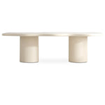 Load image into Gallery viewer, The Victoria Curvy 6 seater dining table in microplaster, perfect for modern and spacious dining rooms.
