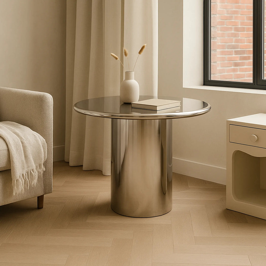 The Marx Dining Table in Chrome