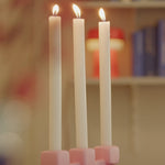 Load and play video in Gallery viewer, Candle Holder Chunk Small Green - Aluminium Decorative Folk Style Candle Holder