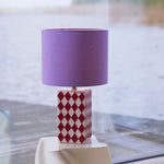 Load and play video in Gallery viewer, Table Lamp Grid – Decorative Stoneware Lamp