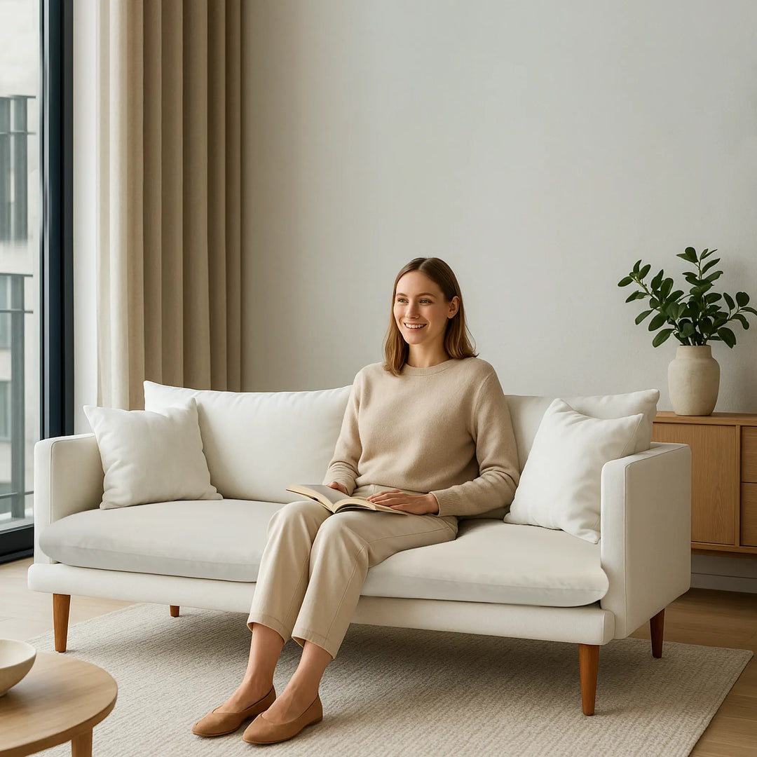 Premium sofa crafted with durable materials, perfect for upscale living spaces.