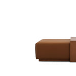 Load image into Gallery viewer, Italian ottoman and Sebastian Coffee Table with sleek design, white background view.
