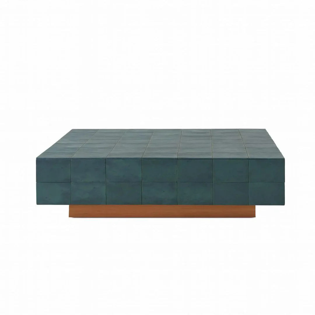 READY TO SHIP: The June Coffee Table in Turquoise Tile