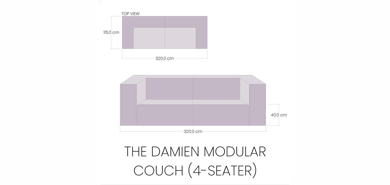 THE DAMIEN MODULAR COUCH- Two Seater